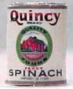 Dollhouse Miniature Quincy Spinach (1 Lb. Can)